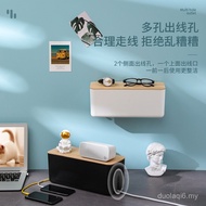 New Style Bedroom Wall-Mounted Wire Box Bamboo Wooden Cover Wire Storage Box Junction Box Cable Orga