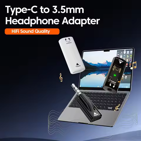 Type-C to 3.5 MM Audio Converter Female to Female Type C Headphone Adapter For iPhone16 17 Samsung T