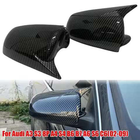 Car Rearview Side Mirror Cover Wing Cap Exterior Door Rear View mirror cover For Audi A3 S3 8P 05-08