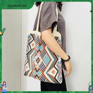 Lady Knitting Gypsy Bohemian Boho Chic Aztec Tote Bag Women Crochet Woolen Open Shopper Top-handle B