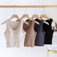 Women Women Crop Top V-Neck Bra Casual Top