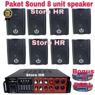 Best-selling cafe restaurant sound System package contains 8 mosque cafe speakers