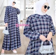 MIDI DRES kotak kotak MIDI DRES wanita MIDI dres dewasa