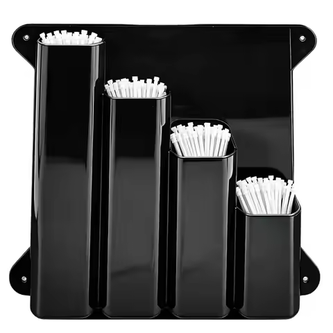 Zip Tie Holders Universal 4 Pockets Wall Mounted Zip Tie Rack Organizer for Enclosed Race Trailer Wo