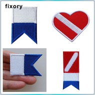 fixory Alpha Flag diver Flag Patch Badge Scuba Diving  Embroidered Decorative Patches