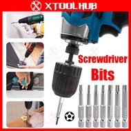 12pcs 1/4" Hex Driver Torx Screw Driver Set Magnetic Hex Head Screwdriver Bits T5-T40 Torx Flat Head