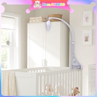 Moon AYAMOO Bed Bell Holder 50cm Musical Box Rotary Cot Mobile for Infant Crib Kids Baby