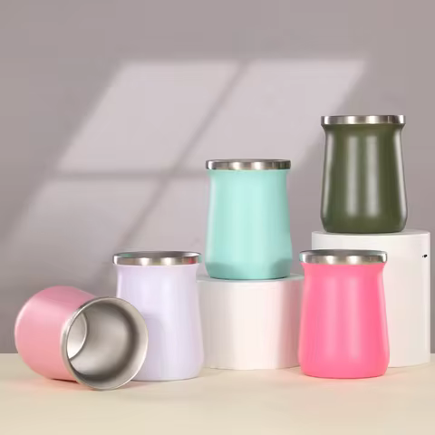 double wall 240ml 8oz stainless steel yerba mate tea cup tumbler coffee cup coffee tumbler no straw