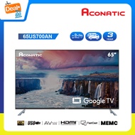 Aconatic ทีวี 65 นิ้ว 4K HDR Google TV รุ่น 65US700AN ระบบปฏิบัติการ Google/Netflix &amp; Youtube, MEMC 60Hz, Wifi, Dolby Vision &amp; Atmos (รับประกัน 3 ปี)