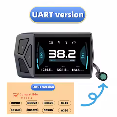 Bafang Mid-motor EB02 UART Color Bluetooth Display Map Navigation BBS0102 BBSHD G340 M400