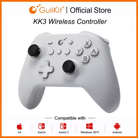 GuliKit KK3 Wireless Controller Bluetooth Gamepad with TMR Joystick Hall Effect Tiggers for Nintendo