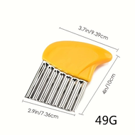 (Roy) Potato Cutter Wavy Chopper  Upgraded Stainless Steel Crinkle  French Fry Chip Cutter For Fruit