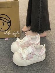 Idoli Style รองเท้าผ้าใบเสริมส้น ผ้าใบแนวเกาหลี พร้อมส่งในไทย🇹🇭