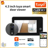 Tuya Smart Home 4.3-inch Display 1080P HD Bidirectional Call Visual Door Bell Wireless WiFi Rechargeable Intelligent Visual Door Bell