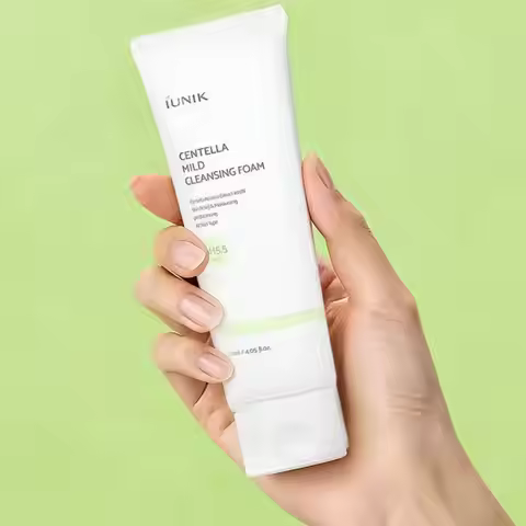 120ml IUNIK Centella Cleanser Mild Cleansing Foam Whitening Hydrating Properties Korean Centella Fac
