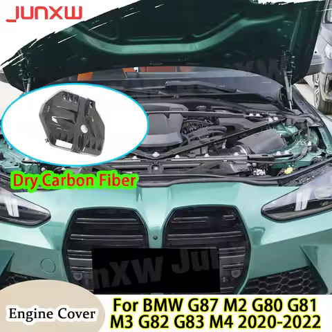 for BMW G87 M2 G80 M3 G82 G83 M4 2020-2024 Dry Carbon Fiber Car Engine Protector Hood Engine Bonnet 