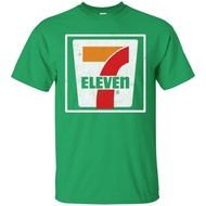 Cotton T-Shirt 1 Seven Eleven 7 11 Logo Print Men's Big Size