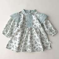 ZZOOI Korean Style Sister Clothes Kids Party Dress Baby Girls Rompers Floral Printing Long Sleeve Au