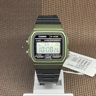 Casio F-91WM-3A Green Digital Black Resin Strap Sporty Lightweight Unisex Watch