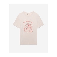 ((Pure Cotton Ready Stock) Kitsune Cafe Summer New Style Men Women Same Style Round Neck Casual Prin