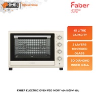 FABER 45L Electronic Oven IVORY 464 2 Layers Tempered Glass 3D Diamond Inner Wall FEO IVORY464 Ketuh