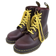 全新未使用 ▲ Dr.Martens Martens 1460 Pascal 8 孔靴，黃色縫線，皮靴，酒紅色，UK5，男款，附鞋盒。