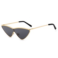 【lz】♠  Óculos gradiente feminino de peça única óculos olho de gato óculos de liga triangular moda novo