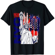 New Limited New York City Statue Of Liberty With Usa Flag Best T-Shirt