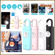 ROWANSG Emergency LED Torch Keyring, Panic Security 130dB Personal Alarm Safety Keychain, ABS Keycha