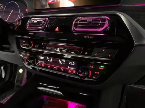 LED Vent Ambient Light For BMW 5 Series 6GT G30 G05 G06 G07 G01 G02 X3 X4 X5 X6 X7 Car Turbine Air O