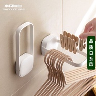 Taiwan Ready Stock Japanese Extra Large Plain Color Wall Hanger Organizer Rack Balcony Hook Clothesp