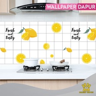 Bright Crown Wallpaper Stiker Dapur Murah Anti air / Minyak/Api 3 UKURAN.HIGH QUALITY.IMPORT