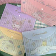 A4 Sanrio Information Bag Horizontal Document Cover Folder A4 File Kuromi Big-Eared Dog Pudding KITT