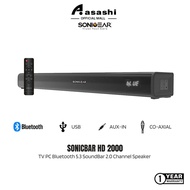 SonicGear SonicBar HD 2000 TV PC Bluetooth 5.3 SoundBar 2.0 Channel Speaker