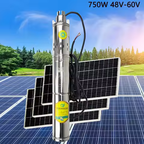 150W 350W 750W Solar Power Water Pump12V 24V 48V 60V 100M Lift Farm Ranch Submersible Bore Hole Deep