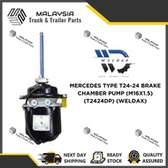 MERCEDES TYPE T24-24 BRAKE CHAMBER PUMP (M16X1.5) (T2424DP) (WELDAX)