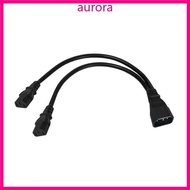 Aur C14 to 2x C13 Splitter C14 Male to C13 Female Power Splitter Adapter Cable Cord IEC320 C14 Male 