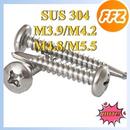 Phillips Pan Head Self Drilling Screw | SUS 304 Stainless Steel | M3.9/M4.2/M4.8/M5.5  | Countersunk