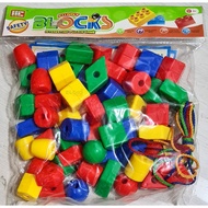 Funny Blocks DIY Educational Toys HC 070 Stringing Geometric Shapes Lacing Beads