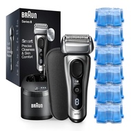 Braun Electric Razor for Men, Series 8 8467cc Electric Foil Shaver with Precision Beard Trimmer, Cle