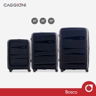 CAGGIONI กระเป๋าเดินทาง รุ่นบอสโก (Bosco) 18081 - สีดำ [20นิ้ว/24นิ้ว/28นิ้ว] วัสดุโพลีพร็อพไพลีน PP