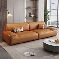 Apartment Living Room Multiplayer Straight Luxury Mini Sofa Simple Leather Sofa Row Large Small Ligh