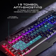 TOMBOL GAMEN KeyboardStation II 3600 DPI 7 Modes RGB Backlight Anti-Ghosting 19 Keys Gaming Keyboard