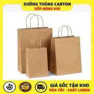 [Wholesale Original Price] Kraft Paper Bag With Strap (Various Size) Vertical Form Cement Paper Bag For Gift And Food