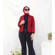 Toply shop COD Office scuba blazer nabila Blazer/