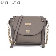 MC3 UNISA Saffiano Sling Bag With Turn Lock (Black/Grey/Navy Blue/Pink)