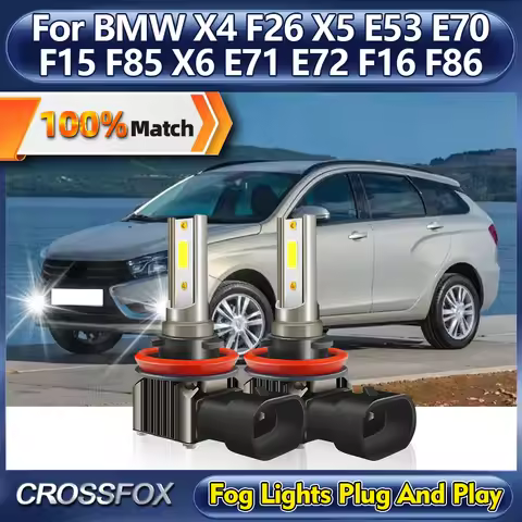 120W High Power Fog Lamps Bulb 20000LM Car Lights 6000K White 12V For BMW X4 F26 X5 E53 E70 F15 F85 