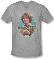 Mork & Mindy - Mens Nanu Nanu V-Neck T-Shirt