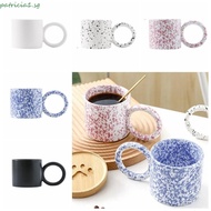 PATRICIA1 Ceramic Mug, Lovely Portable Tea Cup, Durable Creative White Porcelain Ceramic Coffee Mug Office