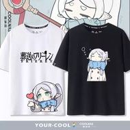 Men Women 2025 Frieren Beyond JourneyS End T-shirt Anime Unique Clothing Short Sleeve Round Neck Goo